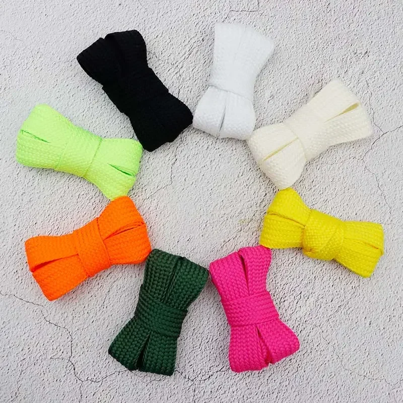 2cm Widened Flat Single Layer Polyester Shoelaces for Casual Sports Shoes Sneakers Women Hoodie Cord shoe laces shoe accessories