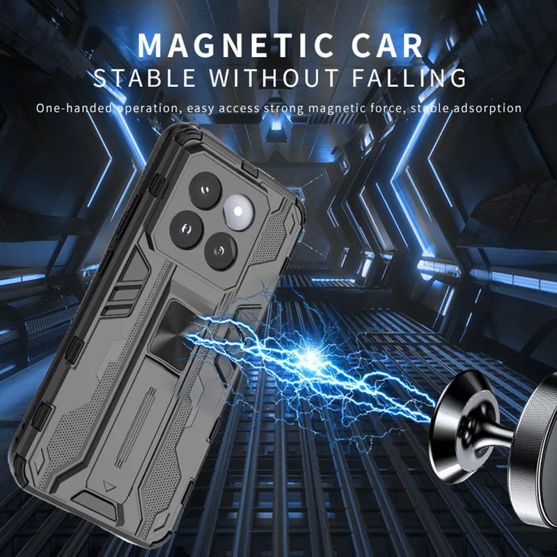 Shockproof Armor Magnetic Phone Case with Hard Holder