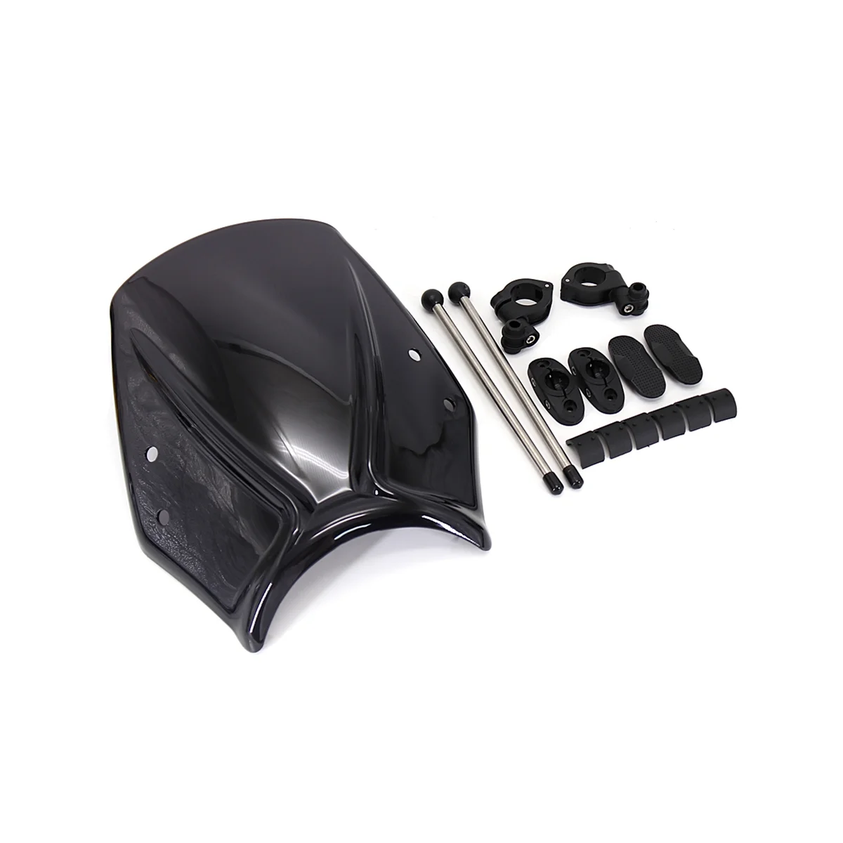 

Motorcycle Windscreen Windshield Deflector with Bracket for YAMAHA XSR 900 XSR900 XSR700 Xsr700 2016-(Black)