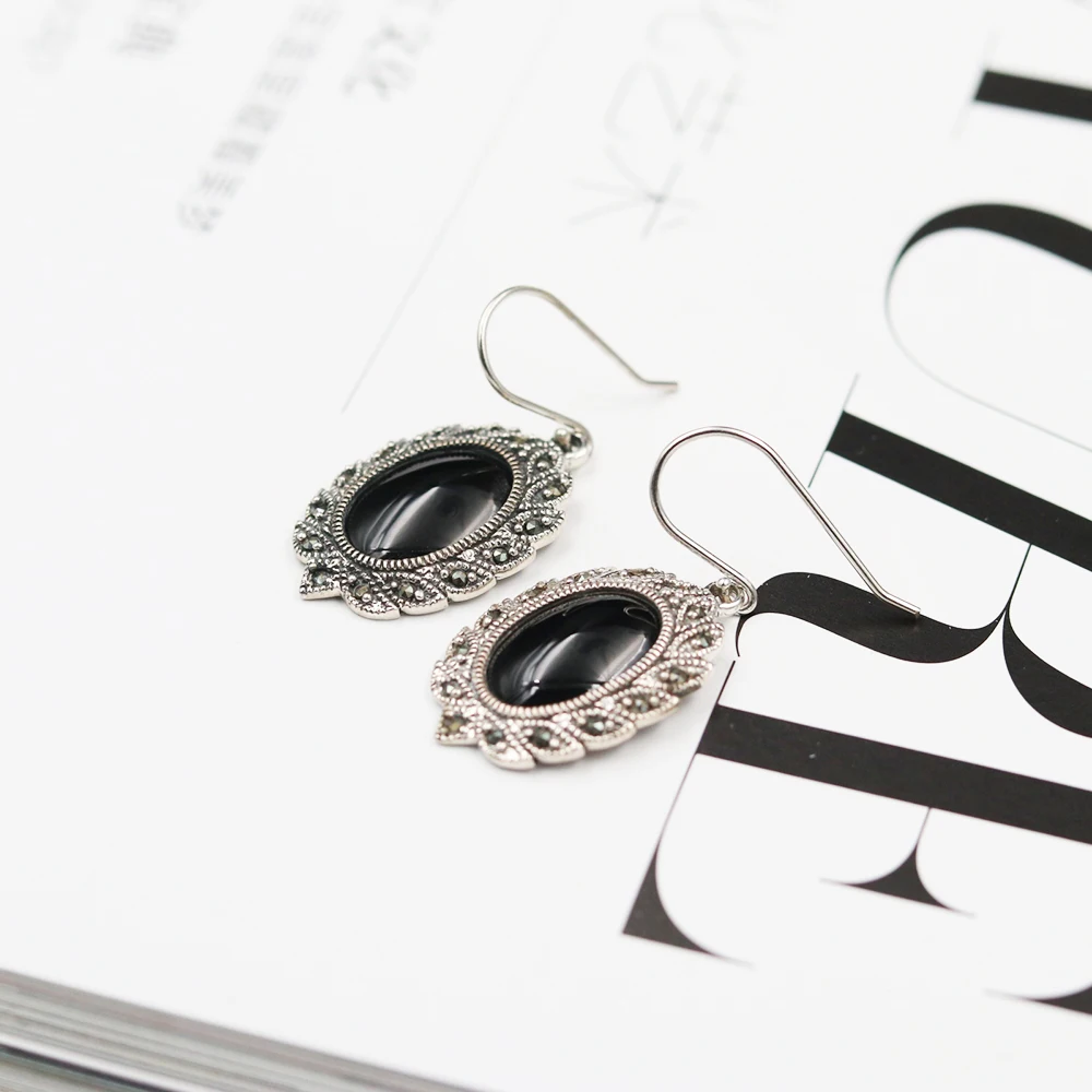 

MH Fashion Bohemian Large Earrings for Women Jewelry Brinko Carved Vintage Tibetan Silver Plated Bohemian Earring Jewelry
