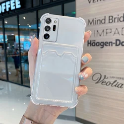 Silicone Card Holder Bag - Transparent Phone Cover for Nova 6 5G (Clear)
