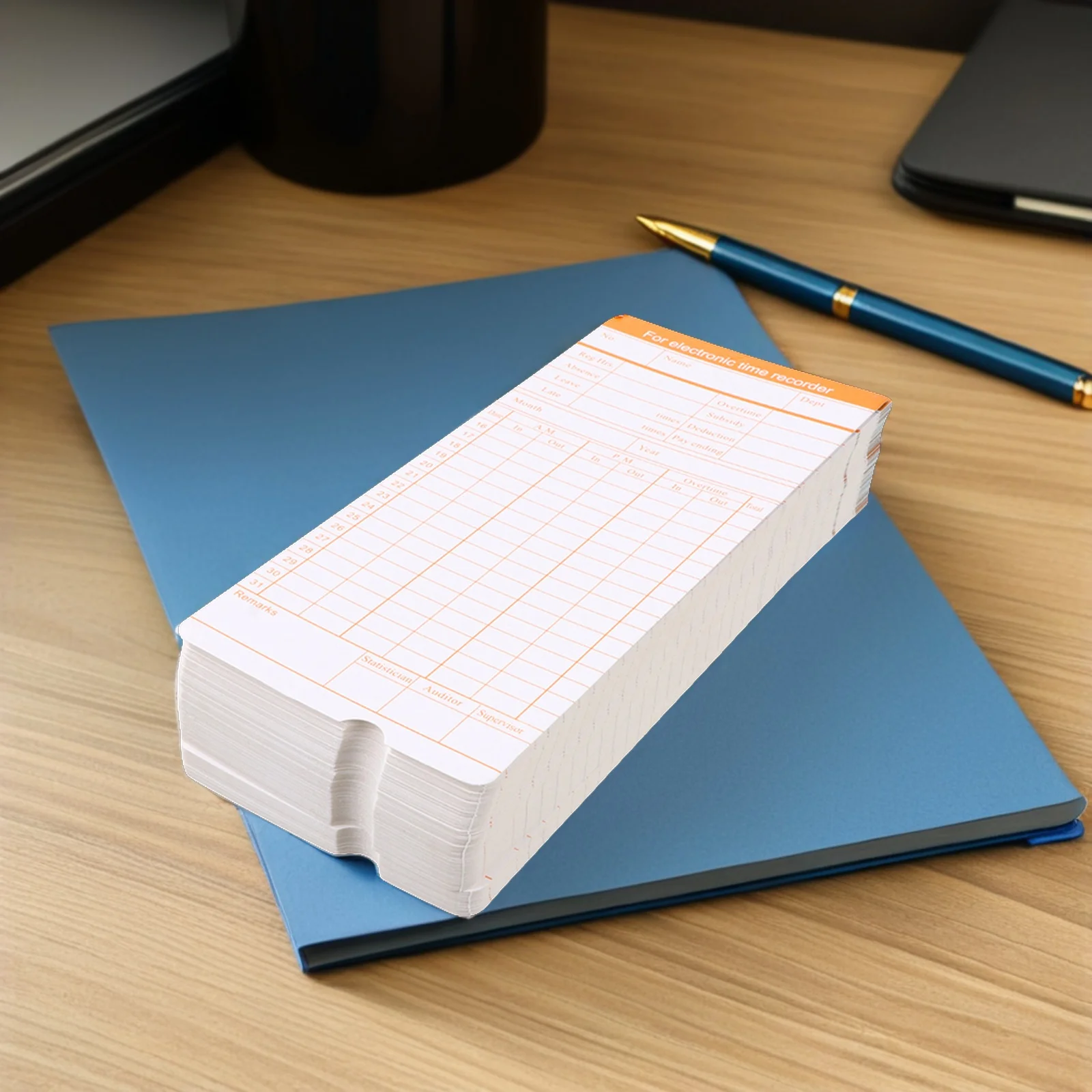 출석부 직원 시간 카드 출퇴근 시간 카드 사무용품 주간 월간 형식 근무 출퇴근 기록