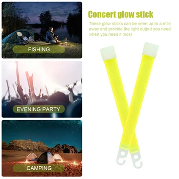 5/10pcs Glow Light Sticks Waterproof Concert Party Light Stick with Hook Camping Hiking Walking SOS Gear Survival Kits 5
