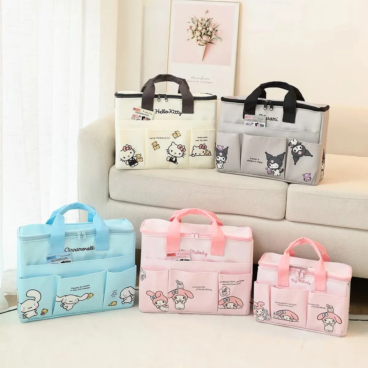 

Sanrio My Melody Tote Bag Large Capcity Maternity Diaper Bag Mama Women Handbag Nappy Organizer Cute Travel Storage Bag