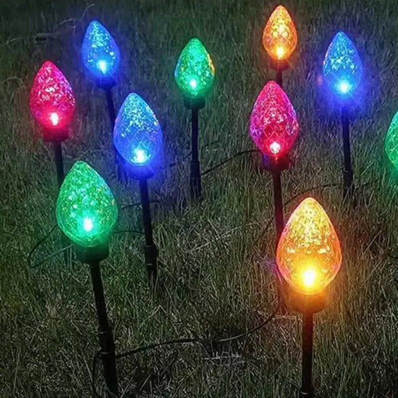 Pathway Lights Solar Powered 5X Solar Powered Garden Pathway Lights Garden Light Long Lasting Outdoor Lighted Stake
