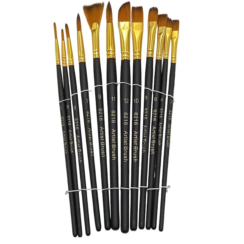 Nylon Art Oil Brush Set for Acrylic Painting and Watercolor