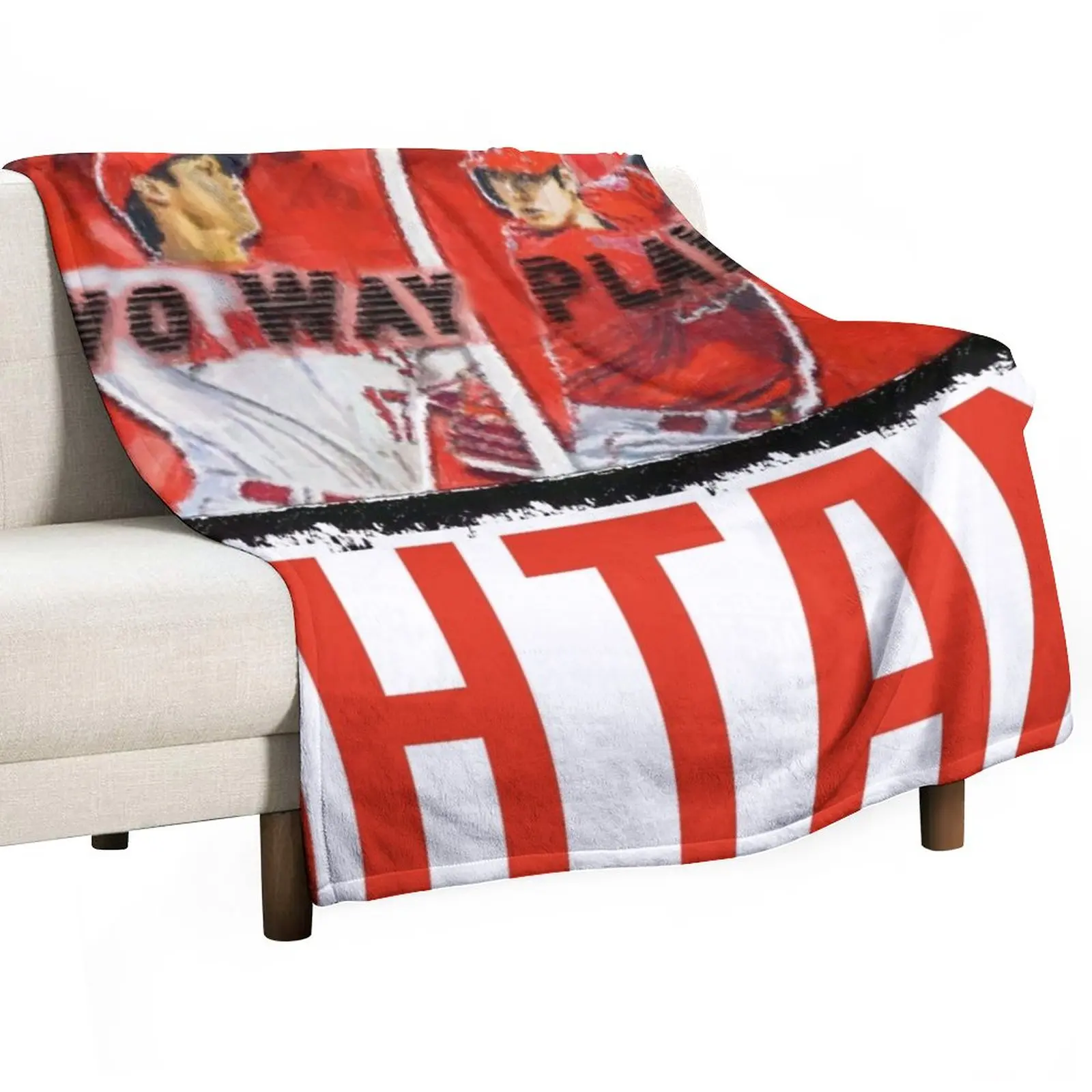 

Shohei Ohtani '2 way player' Throw Blanket Moving Blanket Fluffy Shaggy Blanket Nap Blanket Fashion Sofa Blankets