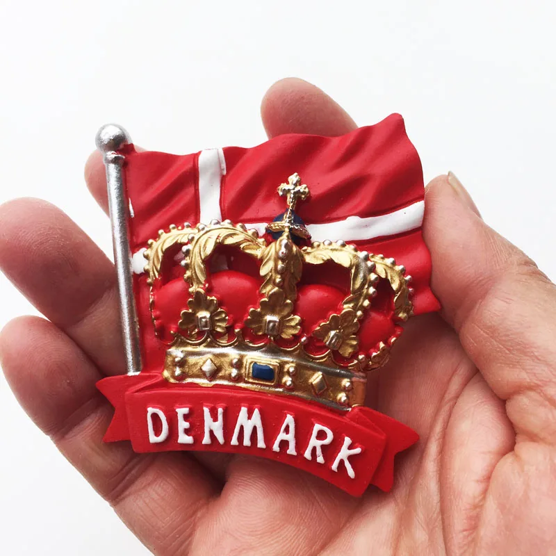Magnetic fridge magnets magnetic sticker magnetic fridge stickers refrigerator decor Europe Denmark 3D Fridge Magnet Tourist Souvenirs Refrigerator Magnetic Stickers Travel collection Gift