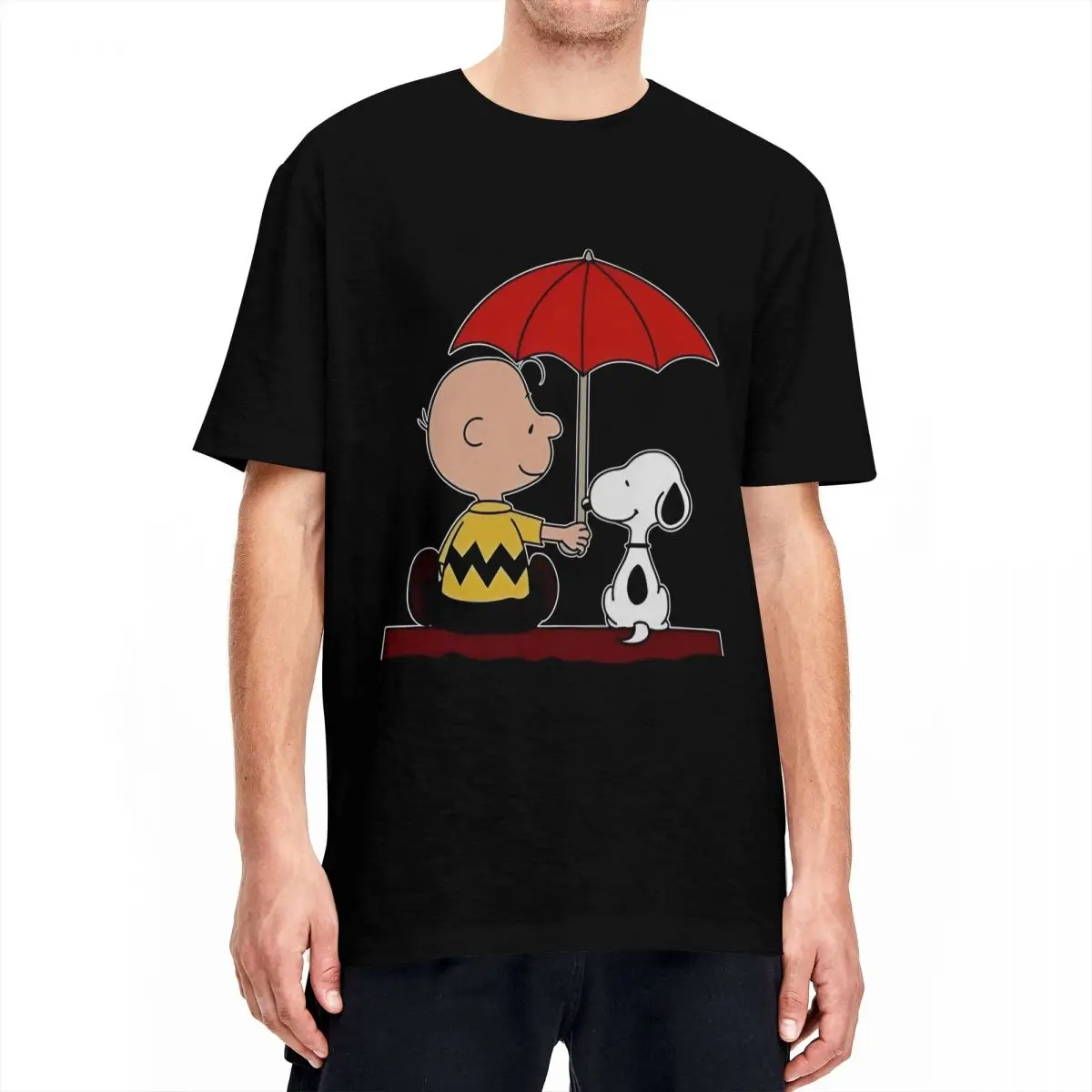 thumbnail image 1 of Camiseta de dibujos animados de Charlie Brown y Snoopy de Peanuts, camisetas divertidas de manga corta, camisetas de algodón puro con cuello redondo, camisetas de gran tamaño, 1 of 4