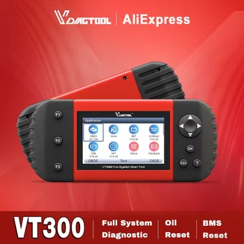 Strumento diagnostico per auto VDIAGTOOL VT300 per SRS/ABS/Trasmissione/Motore, scanner OBD2, reset SAS EPB e acceleratore, aggiornamenti gratuiti a vita.