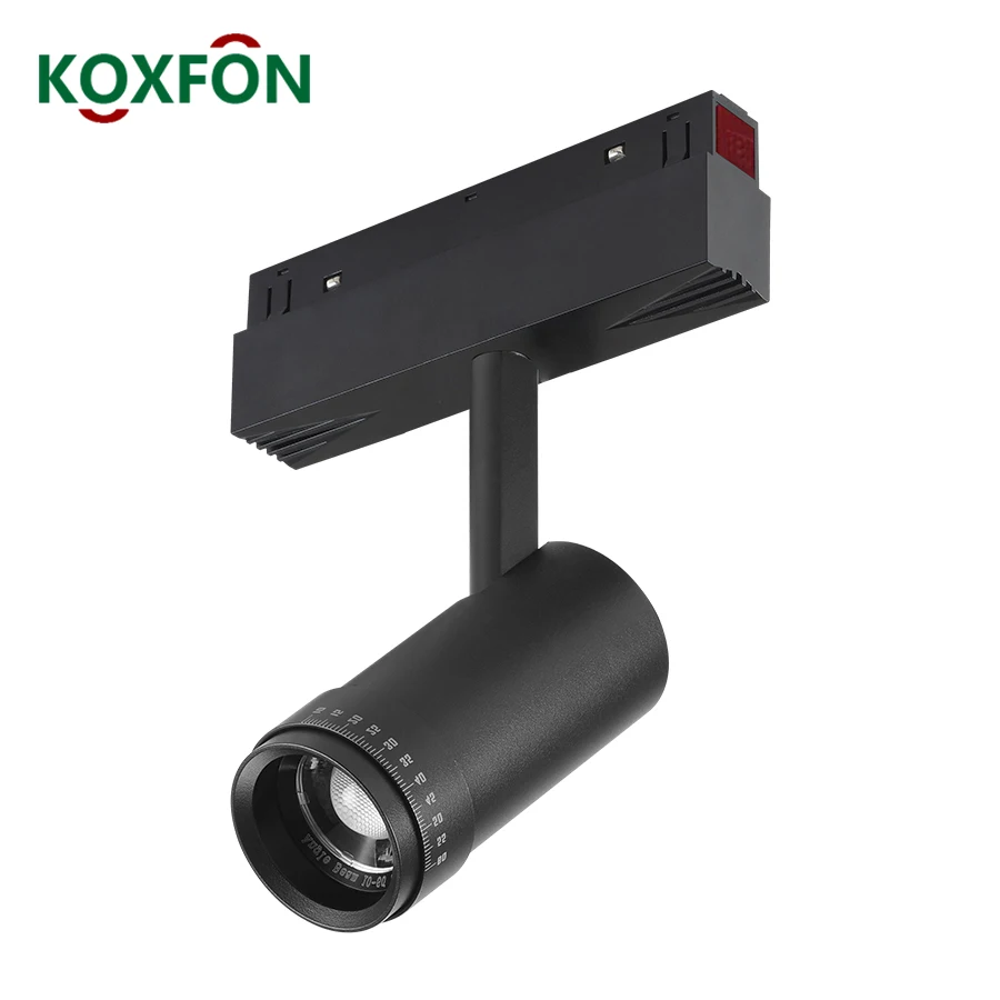 New LED Magnetic Track Light Adjustable Focus Magnetic Spotlight 5W 10W 15W 20W Zoomable Spot Lamp Magnet Rail Lighting System