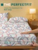 1 Simple modern Circles Geometry printed matte Fitted Sheet, bedroom printed bed cover, bedding (excluding pillowcases) 3