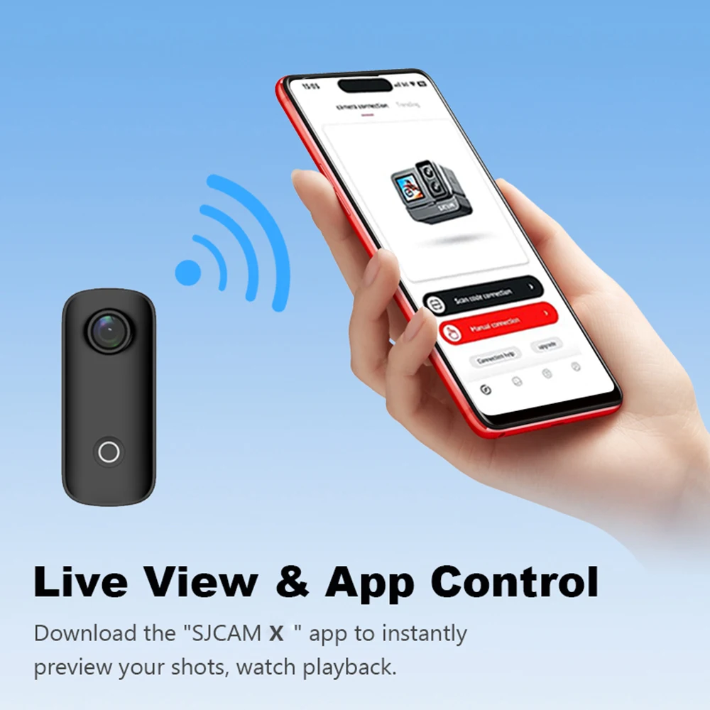 SJCAM C100+ PLUS 4K EIS 액션 카메라 미니 썸캠 2.4G Wifi 30M 방수 루프 녹화 타임랩스 사진 촬영 사이클링용