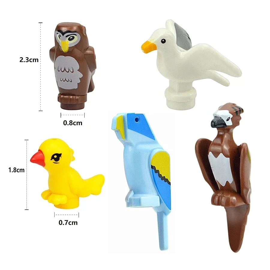 thumbnail image 1 of Bloques de construcción de animales MOC, escena de partículas pequeñas, tigre, oveja, pato, caballo, ballenas, modelo educativo, zoológico, regalo ensamblado, ladrillos de juguete DIY, 1 of 5