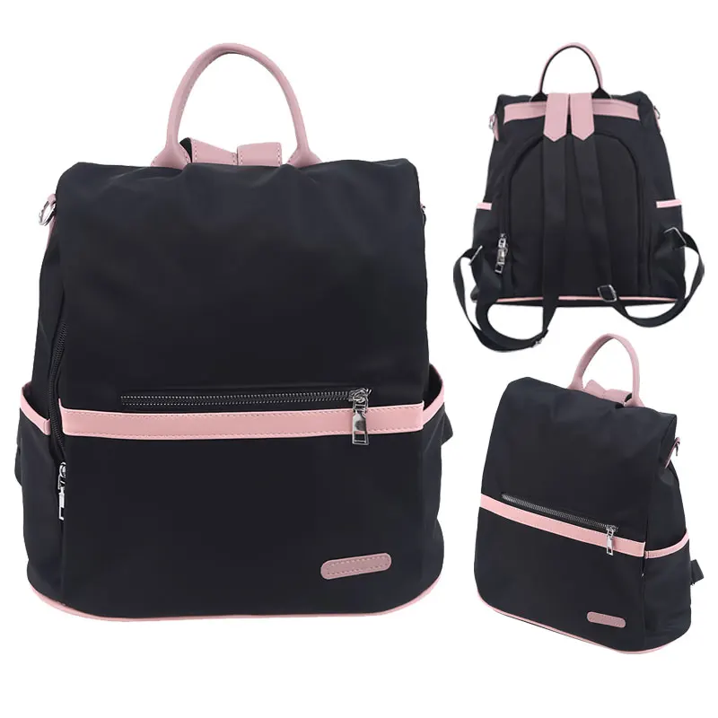 

2023 Casual Oxford Backpack Women Black Waterproof Nylon School Bags For Teenage Girls High Quality Fashion Travel Tote Packbag