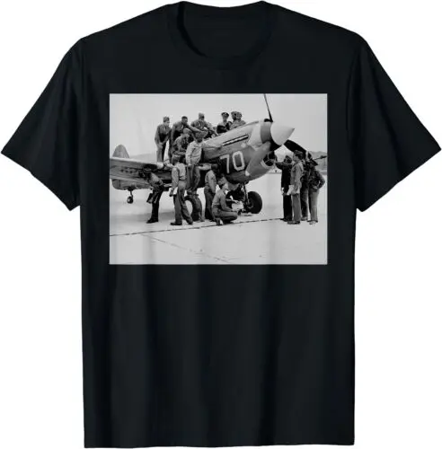 

Новая Черная футболка Tuskegee Pilots в стиле ретро с ограниченной историей Второй мировой войны