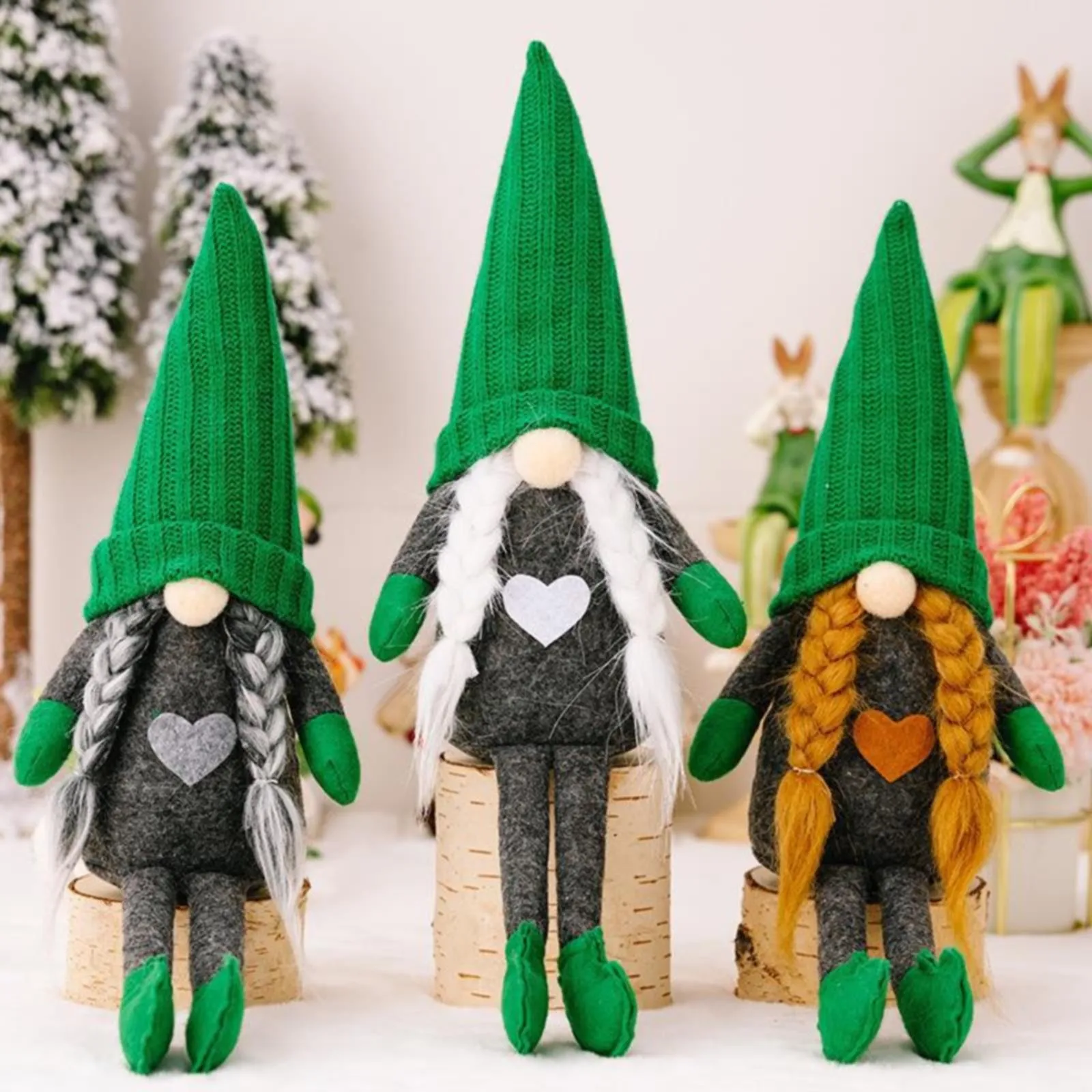 Куклы гномы ко Дню Святого Валентина, длинное женское украшение на второй год, Рождественское украшение в виде снежинки, украшение K2so