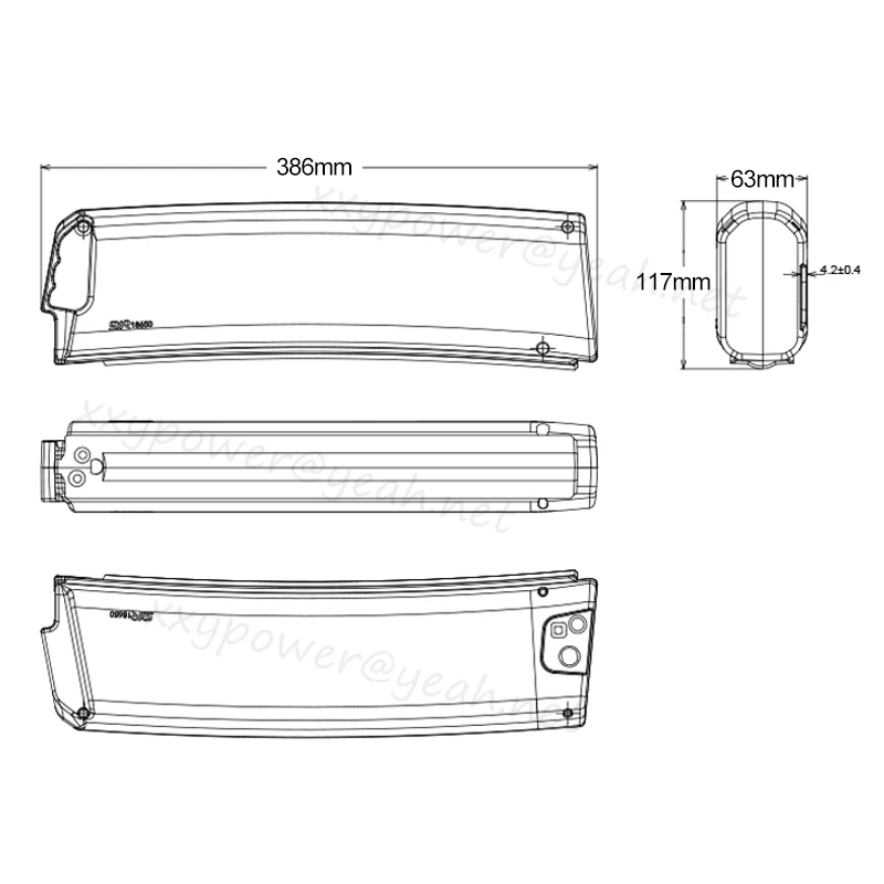 Scimitar inner tube 36v 8.7ah Ebike Battery pack 36v 10.2Ah 10.5AH