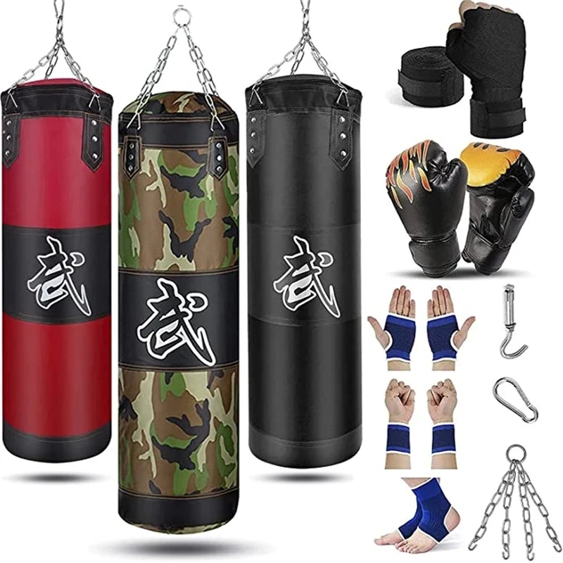 Professional Boxing Boxsack Sandsack Training Thai Sand Kampf Karate Fitness Gym Leere-Schwere Kick Boxing Tasche mit Hängen
