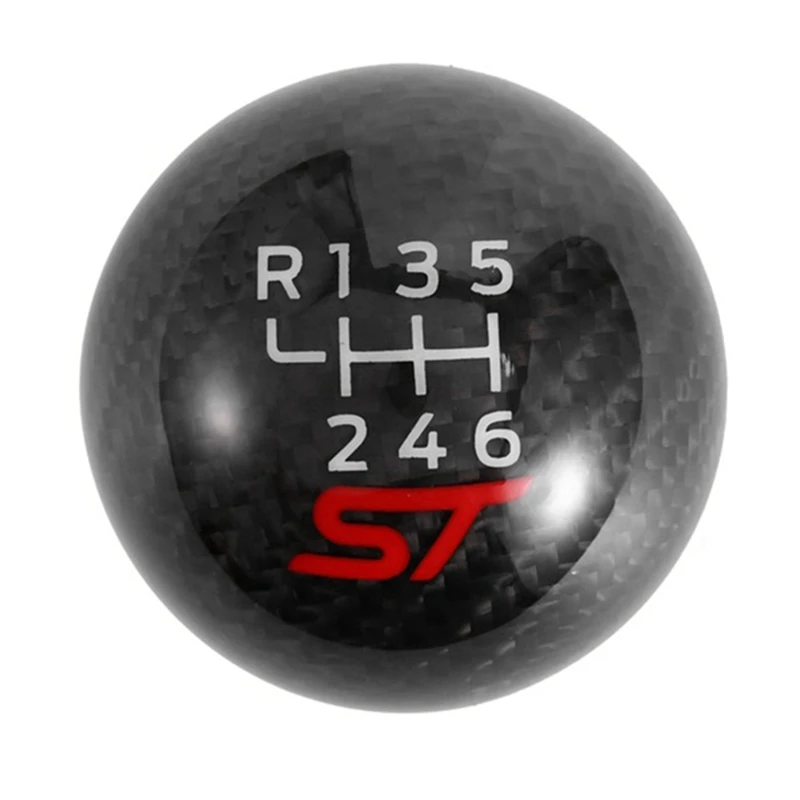 6 Speed Car Racing ST Carbon Fiber Gear Shift Knob for Ford Focus ST RS Fiesta