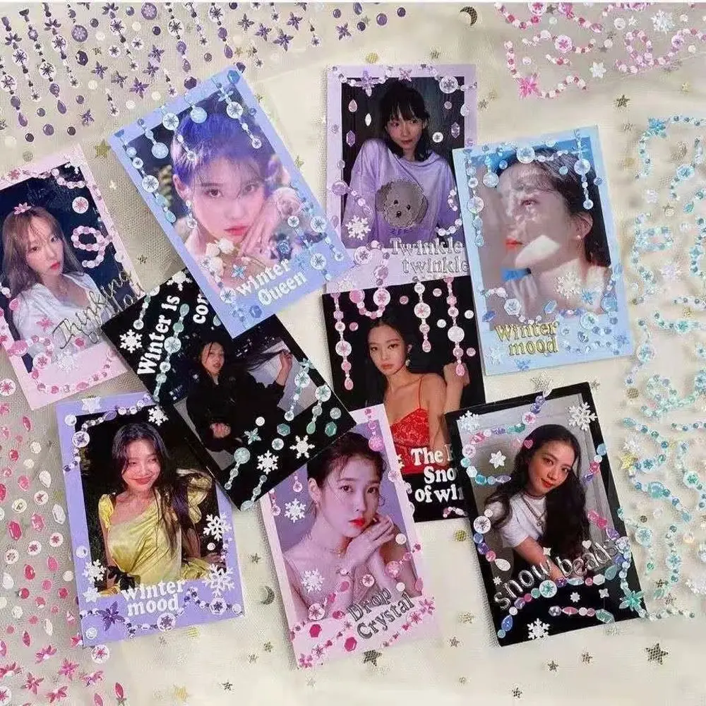 Computer Sticker Photo album Decor DIY Scrapbooking Sticker Diary Sticker Twisted Beads Laser Sticker Idol Card Stickers