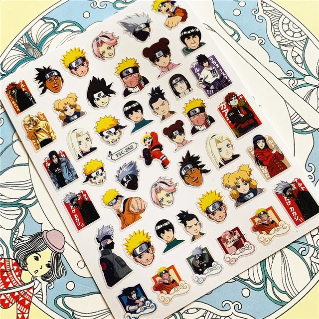 TSC-119 TSC-282 TSC-130  Japanese hot blooded anime 3D Back glue Nail Art Stickers Decals Sliders Nail ornament decoration TSC-252