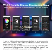 WLED Remote GLEDOPTO Control ESP Now 7 Group Preset Scenes 2.4GHz WiFi Wireless 50M Distance On OFF Dimmable Brightness Adjust - Image 6