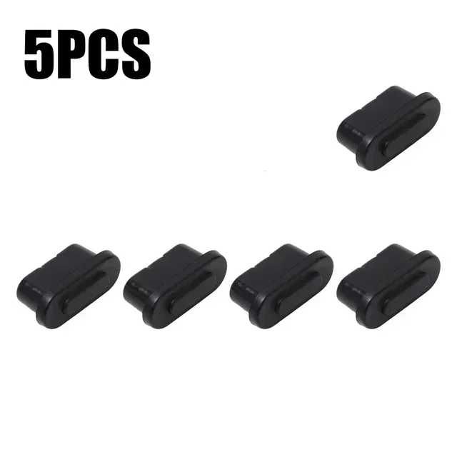 Type-C Dust Plug USB Charging Port Protector - Plastic Cover Smart Phone Accessory (10/1 Pack)