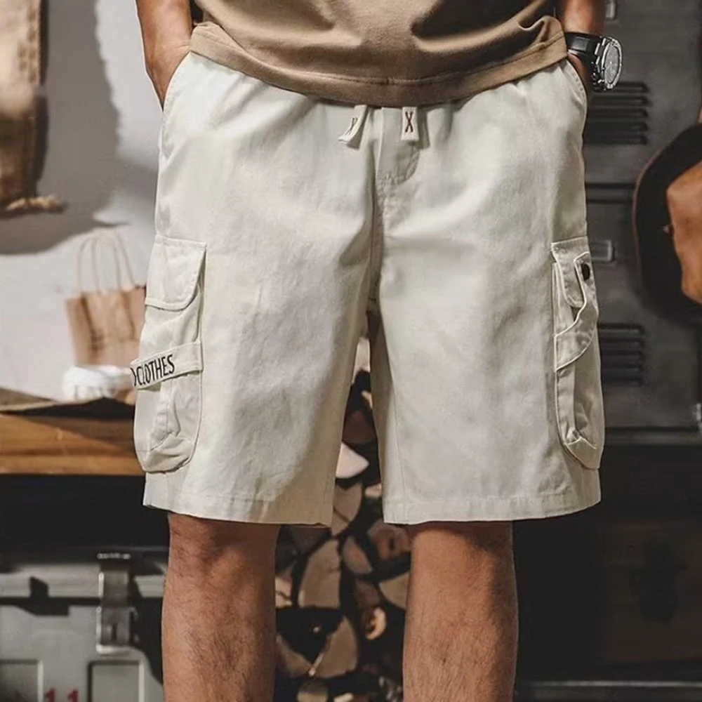 American Retro Overalls Shorts Men's Summer Hip-hop 2023 New High Street Loose Big Pocket Sports Pants Casual Five-point Pants