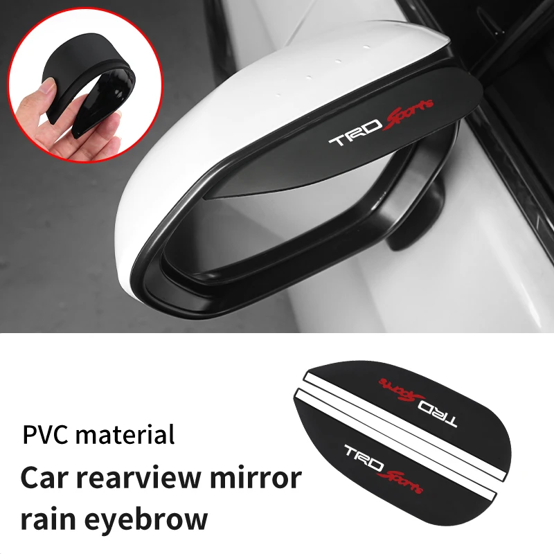2Pcs Car Mirror Rain Protector Pvc Specchietto Retrovisore Copertura Antipioggia Per Toyota Trd Harrier Yaris Prado Rav4 Auris Hilux Corolla