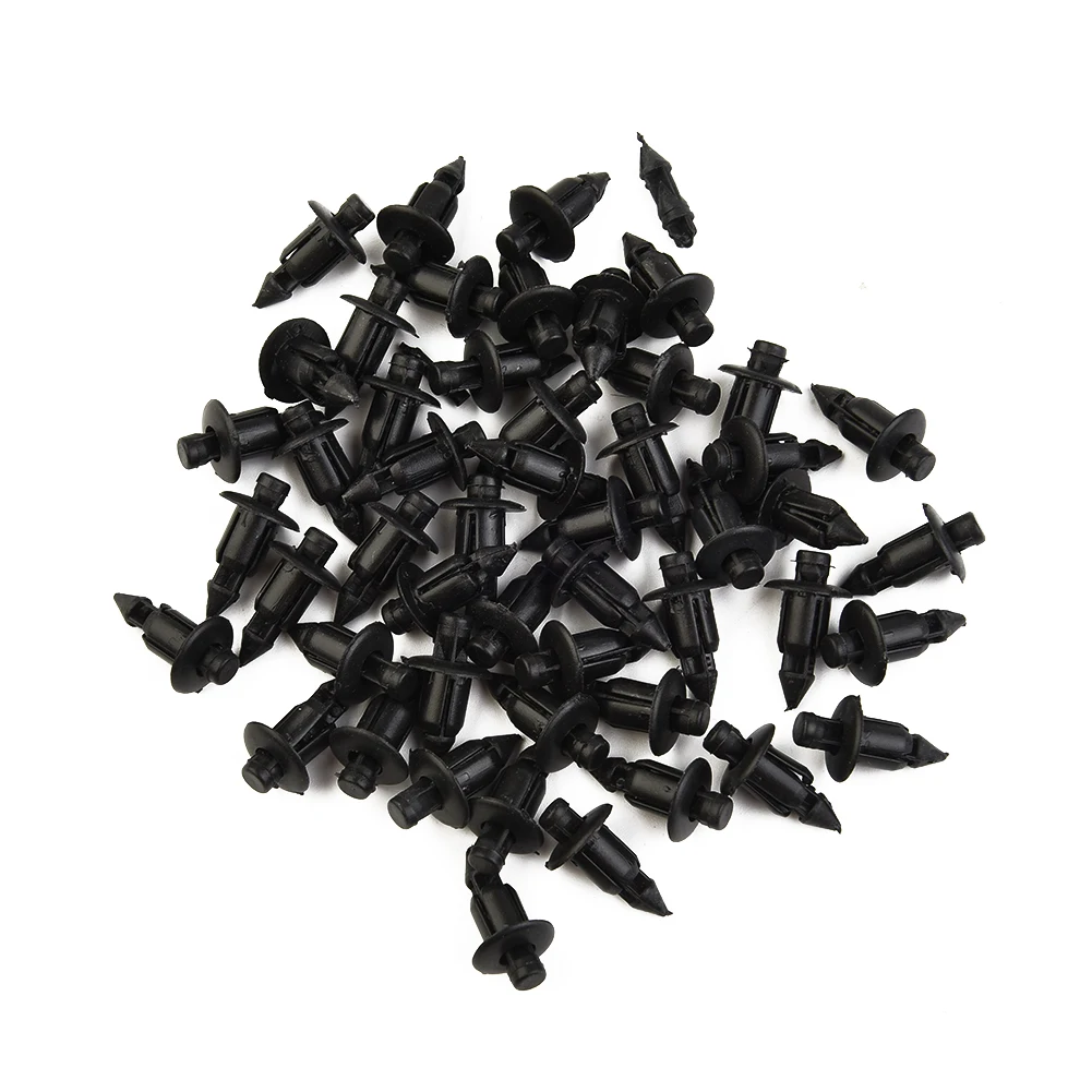 50pcs For Honda For Suzuki For Fastener Clips Motorcycle Parts Plastic Rivets Black Motorcycle Fairing Rivet Accessorie