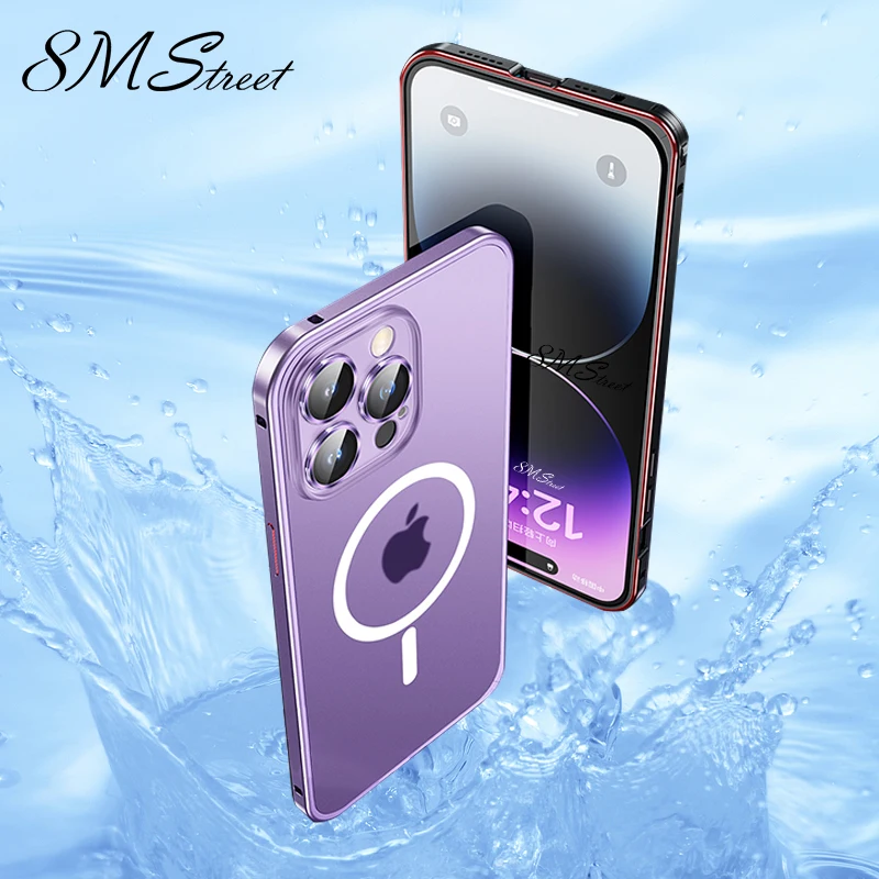 Metal Phone Case For Iphone 13 14 Pro Max Plus Aluminum Frame Phone Cover For IPHON 12