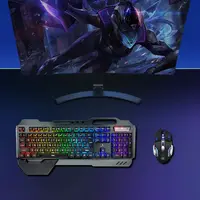 K680 Wireless Gaming Keyboard and Mouse Combo,Rainbow LED Backlit Keyboard with Rechargeable 3800mAh Battery Metal Panel - Image 6