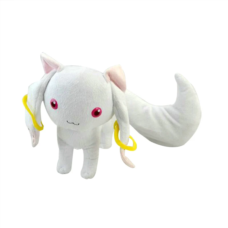 23cm Puella Magi Madoka Magica Magic Kyubey Plush Toy Qbay Cat Soft Stuffed Toys Doll for Kids Girls Birthday Christmas Gift the amazing digital circus metal bookmark plush magic digital circus rabbit joker student stationery birthday gift for kids