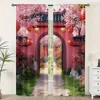 2pc,  Window Drapes Garden6 Polyester,Without Electricity Birthday Party Suitable for Holiday Decorations 1
