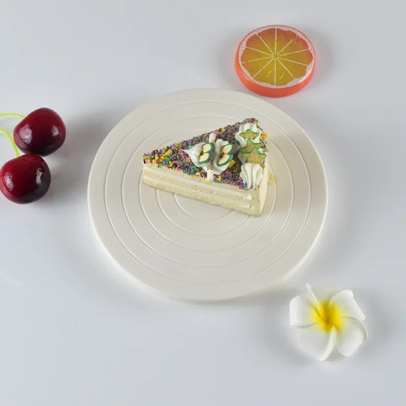 Description Picture 6 of itemChristmas DIY Cake Rotary Table Mini Plastic Fondant Cake Turntable Revolving Platform Round Cookie Stand Rotating Kitchen Tools