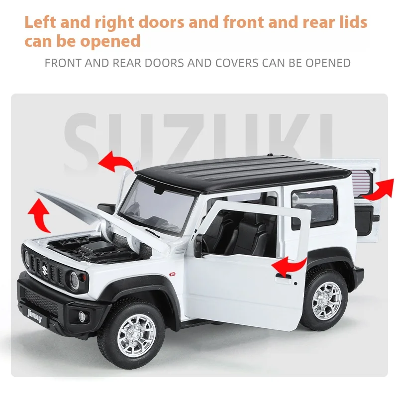 1:24 Suzuki Jimny Off Road SUV Alloy Diecast Model Vehicle Sound