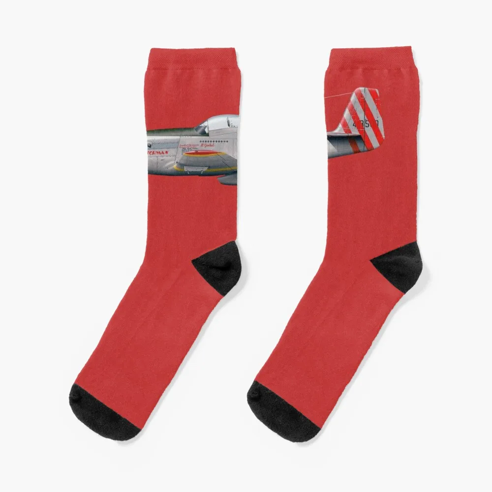 

P-51D Mustang "Flying Dutchman" - Red Socks football crazy winter Socks Men's Women's