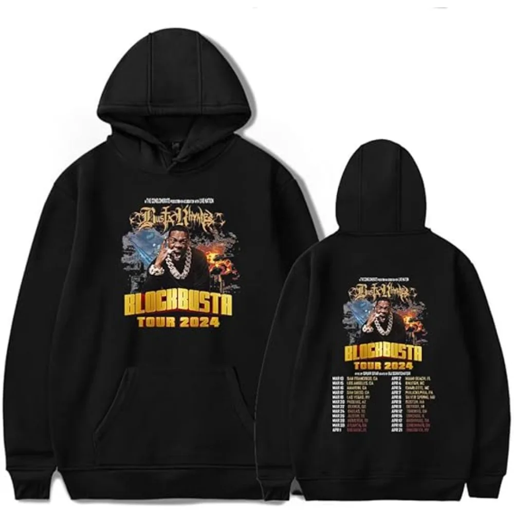 Sudadera con capucha The Experience Tour de Busta Rhymes Merch para hombre y mujer, unisex, de manga larga, para invierno, ropa de calle con capucha