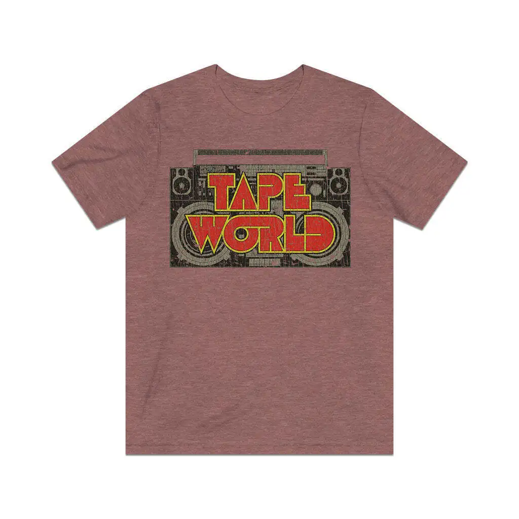 Tape World Boombox 1978 T-Shirt Da Uomo Vintage A Maniche Lunghe O Corte