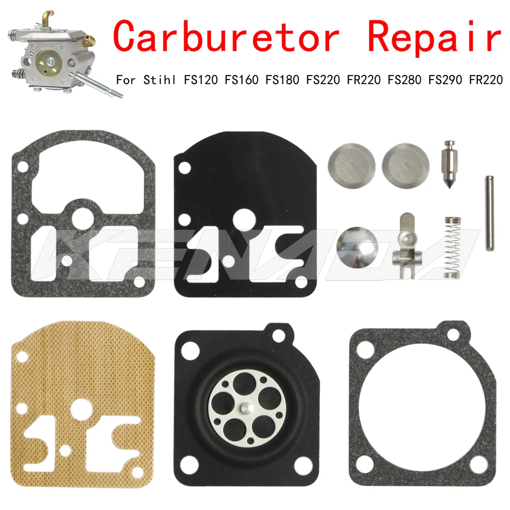 

Carburetor Repair Kits For Stihl FS120 FS160 FS180 FS220 FR220 FS280 FS290 FR220 Trimmer Weedeater Brush Cutter Replace