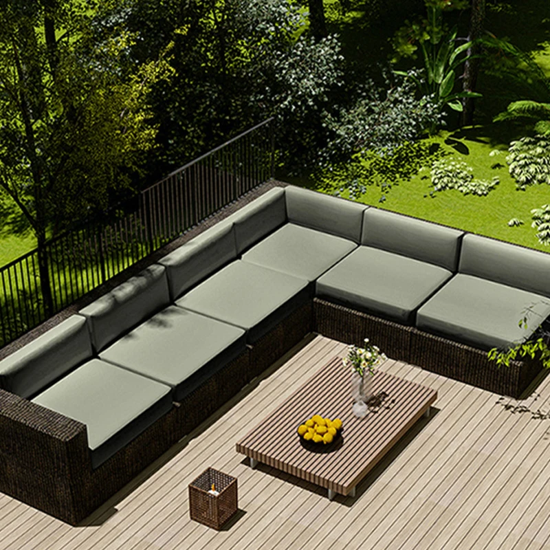 Outdoor sofa cover home hotel garden patio waterproof rattan corner sofa covers sun-proof anti-dust furniture protector cover