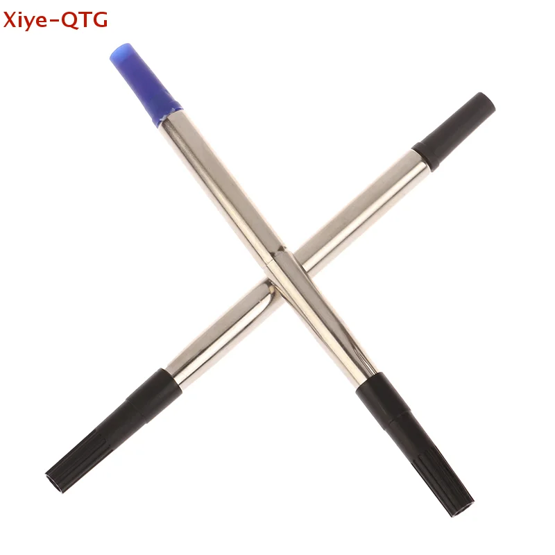 핫 2개 블랙/블루 11.6CM 볼펜 금속 펜 리필 0.5mm 0.7mm 팁은 보물펜 교체 리필에 적합합니다. 블랙과 블루