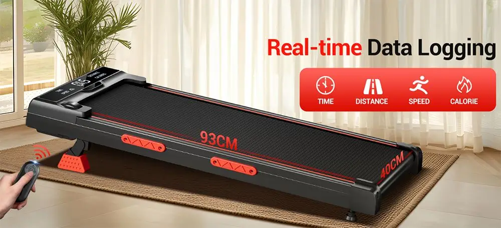 ROBORE X5 Walking Pad with 16% Incline, Triple Shock Absorption, Quiet 2.5HP Brushless Motor, 10km/h Speed, Under-Desk Treadmill