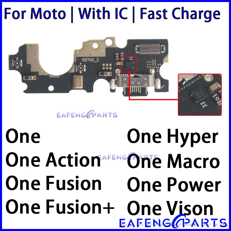 

Usb Charger Dock Charger Port for Motorola Moto One Action Vision Fusion Plus + Hyper Macro Power Charging Board Module