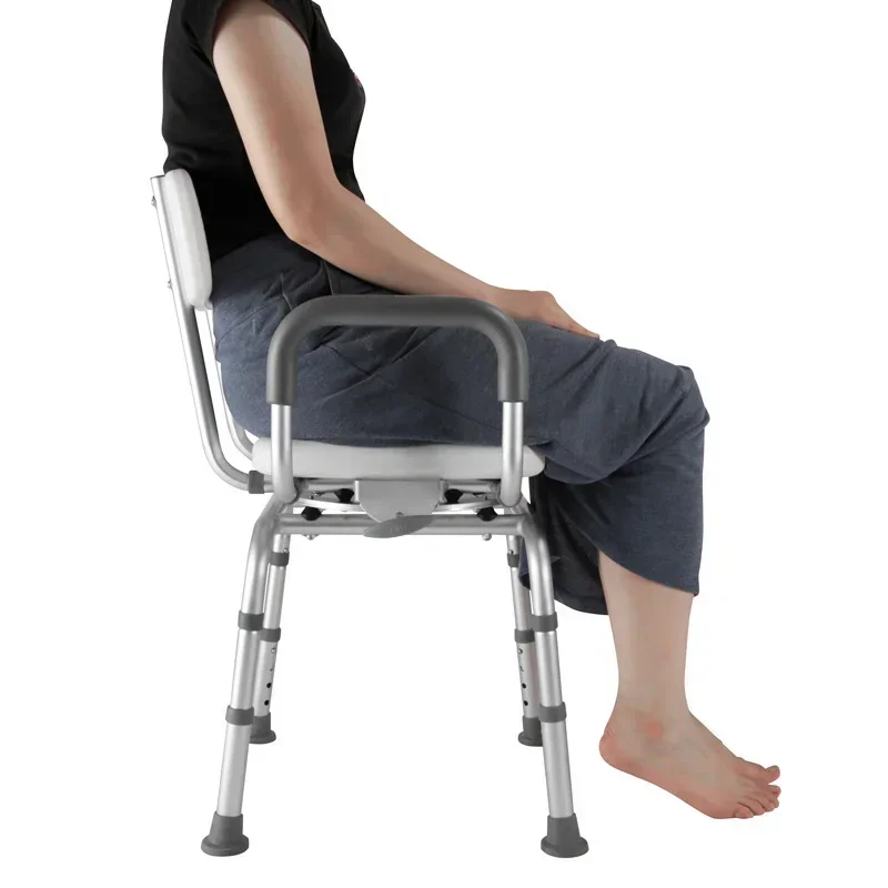 Rotatable Bath Chair  High LoadBearing NonSlip Shower Stool with Thickened Aluminum Alloy for Elderly Comfort Shower Seat  Best 2