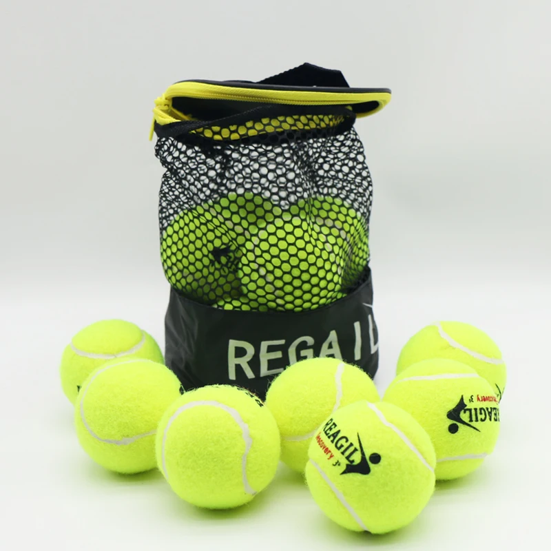 DS12 Tennis Balls High Bounce Practice Training Tennis For Dogs Bite 6.4CM High Flexibility Chemical Fiber Balls 12pcs