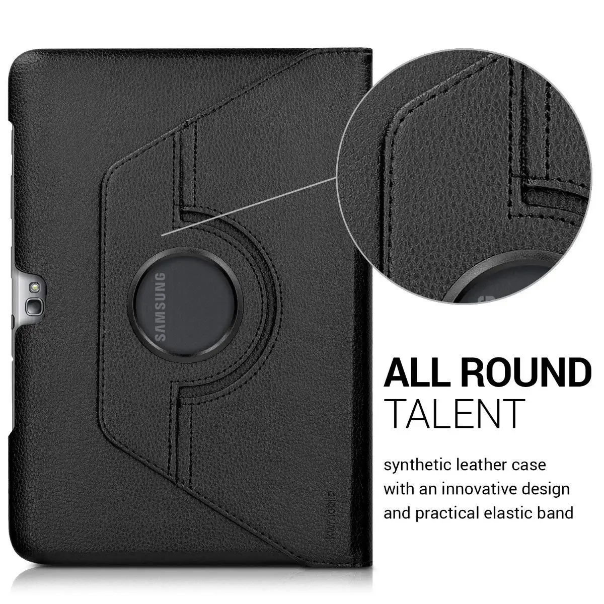 Tablet Couro pu com Suporte Flip Tampa do Ímã 360 Suporte Giratório Samsung Galaxy Note 10.1 2012 Gt-n8000 N8000 N8010 N8020 Case - Imagem 3