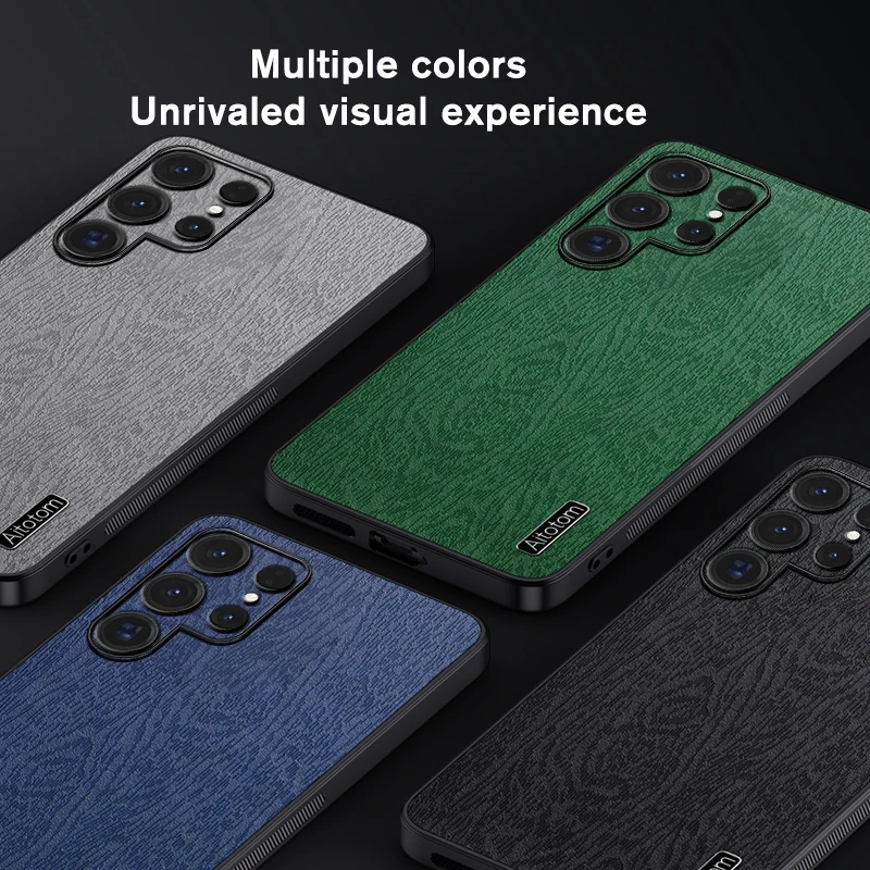 Tree Pattern Leather Matte Back Cover For Samung Galaxy S24 5G Cae Silicone Shockproof Coque SamungS24 S 24 Ultra_voghion.com