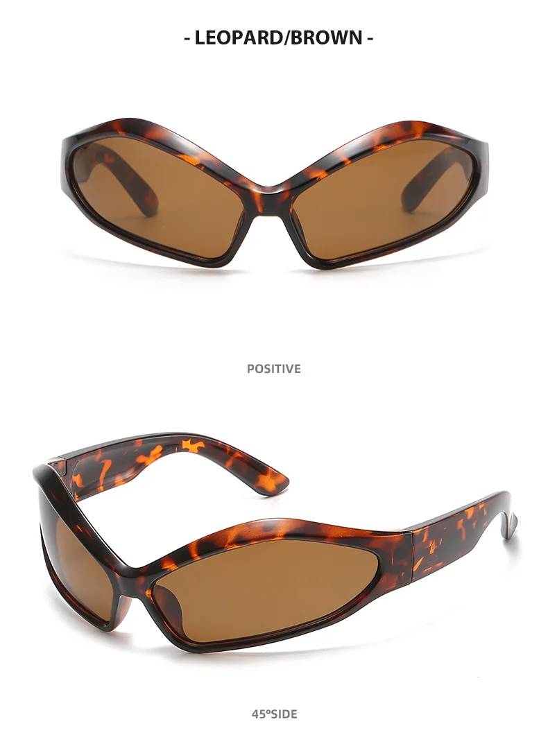 Y2K Radfahren Sport Goggle Luxus Marke Designer Sonnenbrille Frauen Für Männer Vintage Punk Sonnenbrille Trendy Beschichtung Objektiv Coole Shades – Detail 11